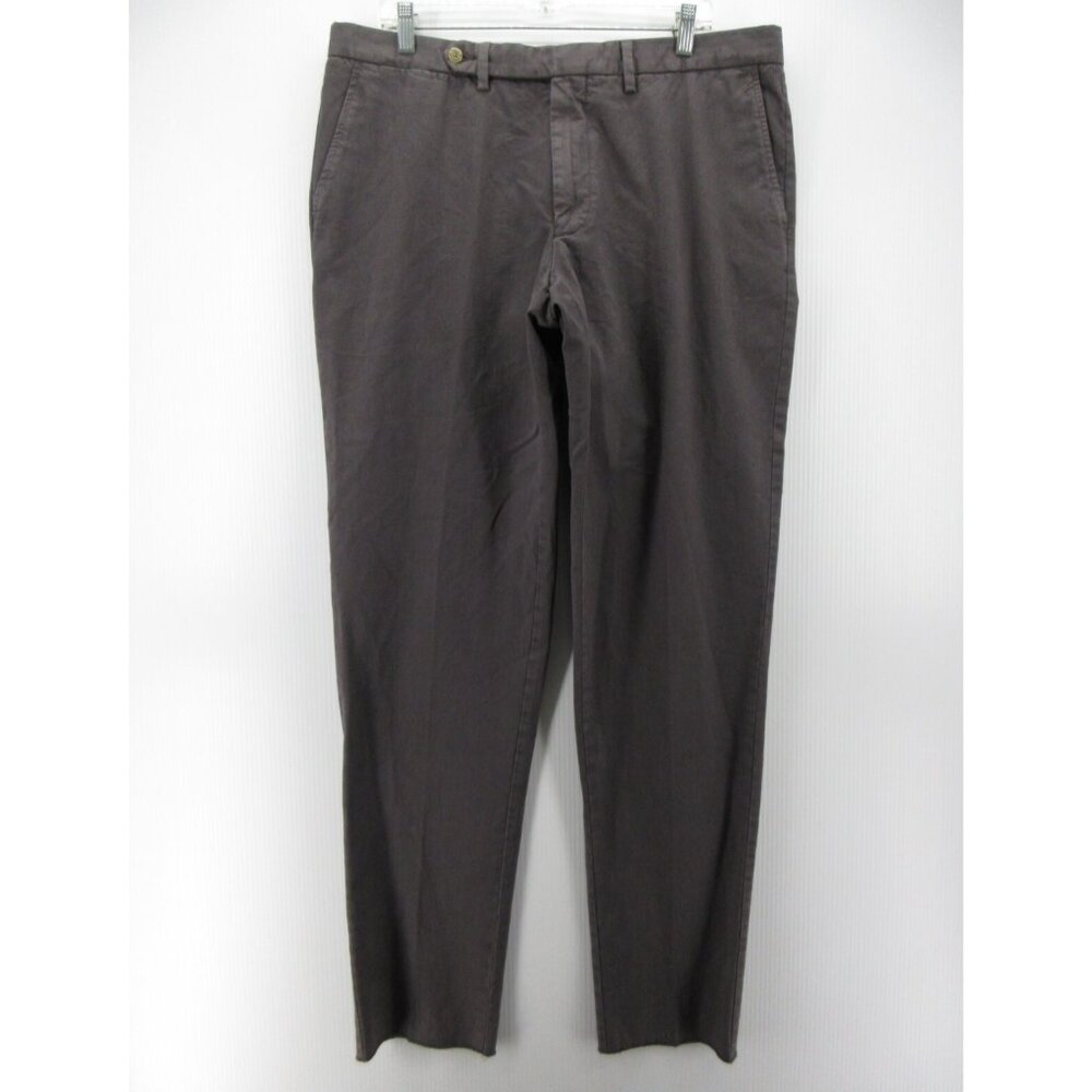 Eidos Napoli Pants 40 Chino Khaki Straight Trouser Italy 40X35 $195 NEW